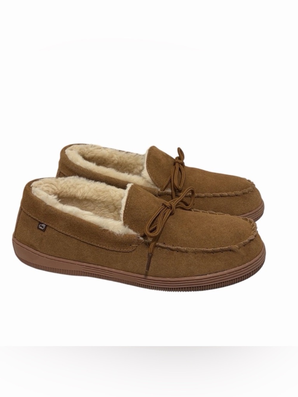 Lamo Suede Faux Fur Lined Indoor Outdoor Moccasin Slippers - New - Men’s 11